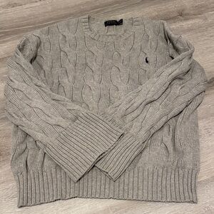 Polo Ralph Lauren Gray Cable Knit Sweater